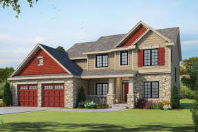 Craftsman House Plan #402-01443 Elevation Photo