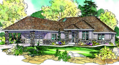 European House Plan #035-00140 Elevation Photo