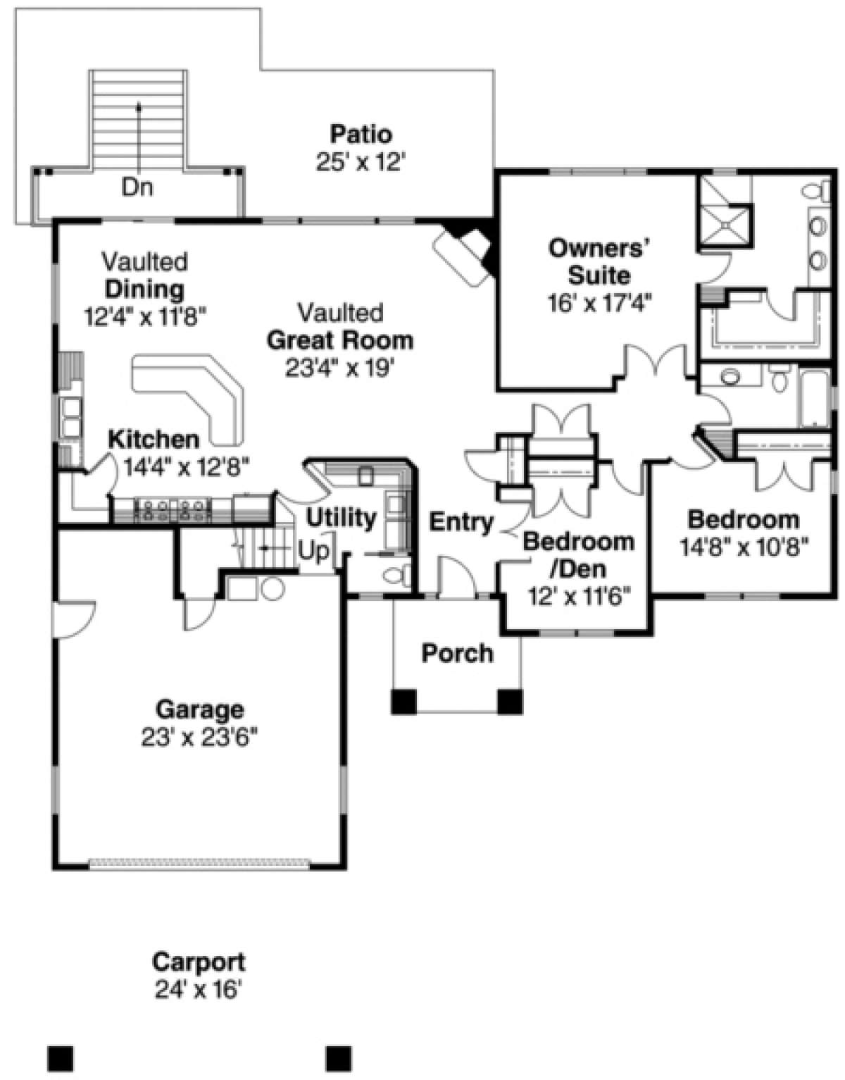 First Floor for House Plan #035-00140