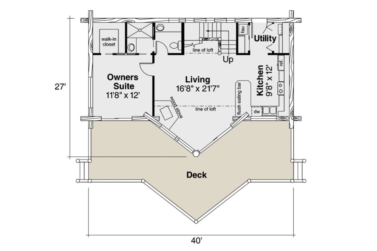 Main Floor for House Plan #035-00142