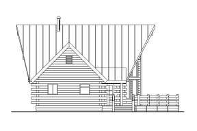 Cabin House Plan #035-00143 Elevation Photo
