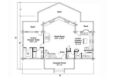 Main Floor  for House Plan #035-00146