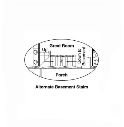 Basement Stairs for House Plan #035-00146