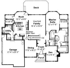 First Floor for House Plan #035-00147