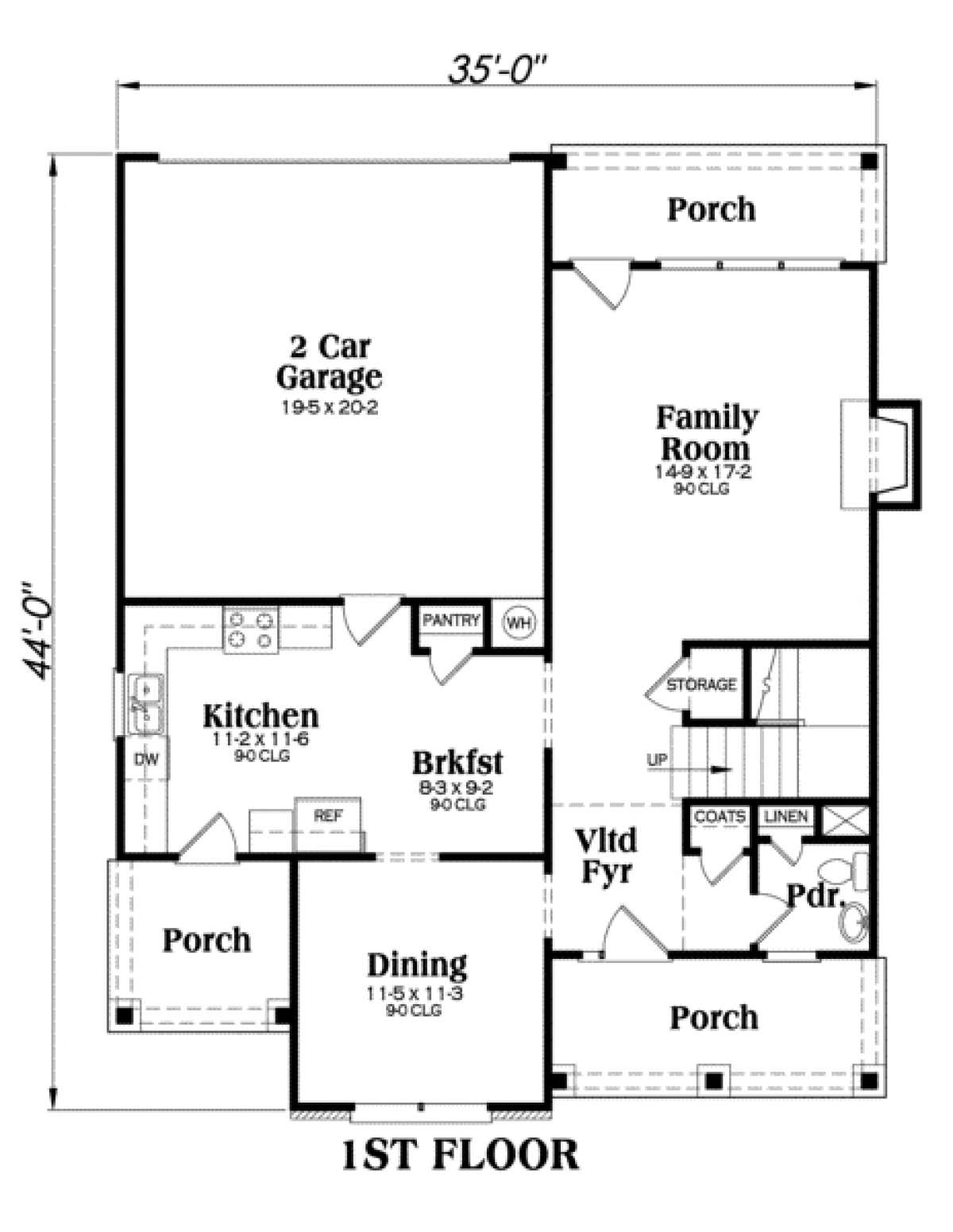 Main Floor for House Plan #009-00063