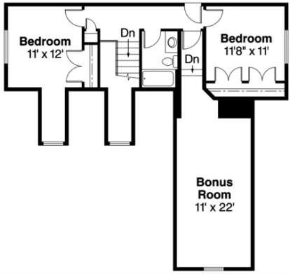 Second Floor for House Plan #035-00151