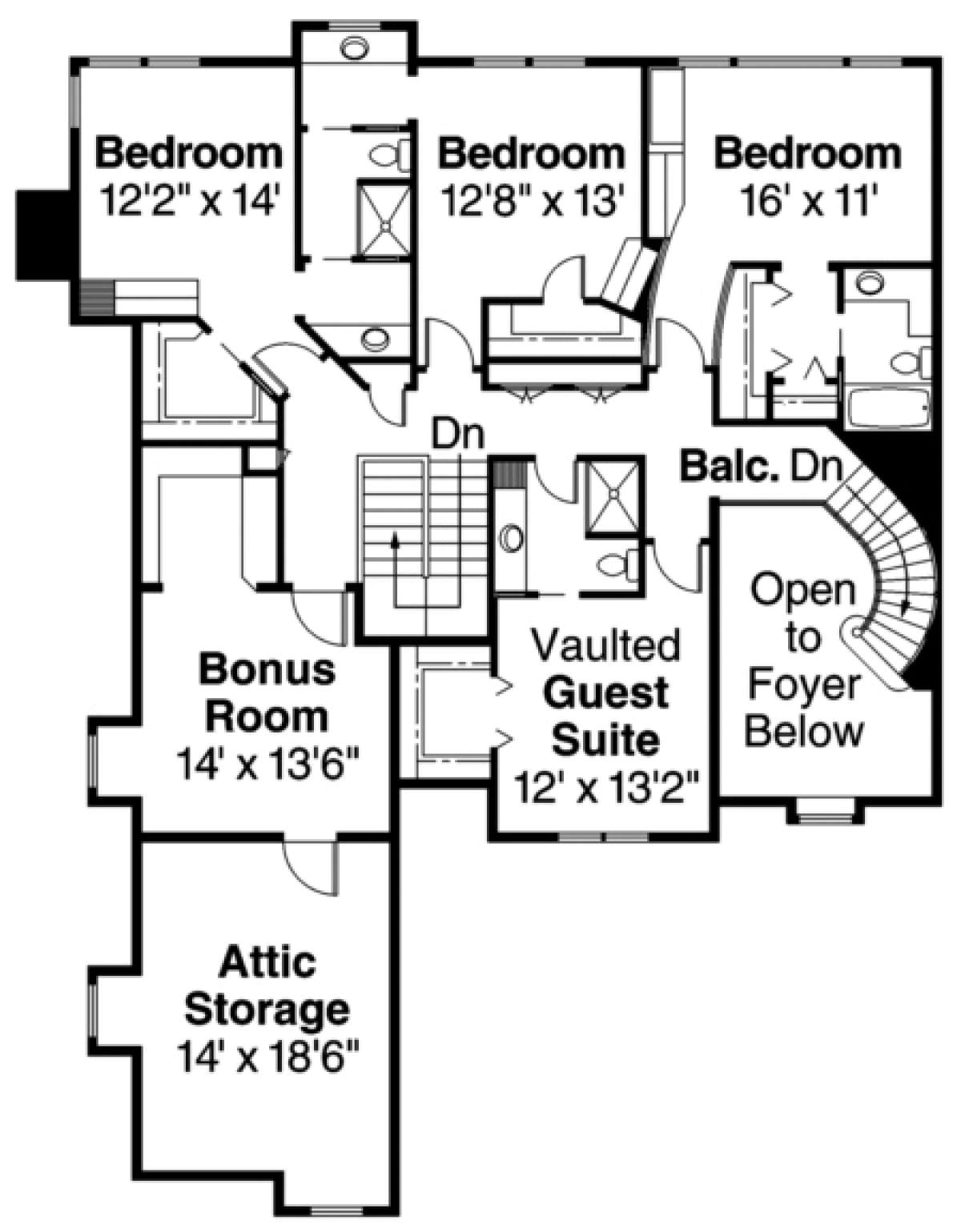 Floorplan 2 for House Plan #035-00152