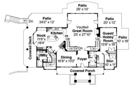 Floorplan 1 for House Plan #035-00153