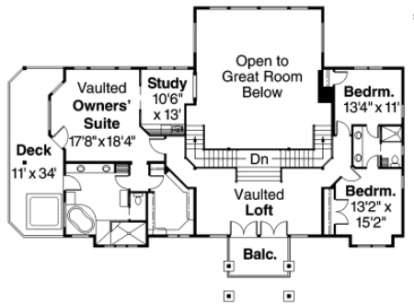 Floorplan 2 for House Plan #035-00153