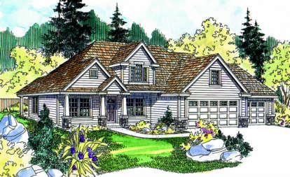 3 Bed, 2 Bath, 2208 Square Foot House Plan - #035-00154
