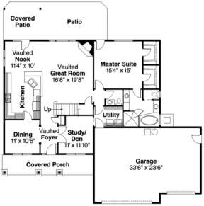 Floorplan 1 for House Plan #035-00154