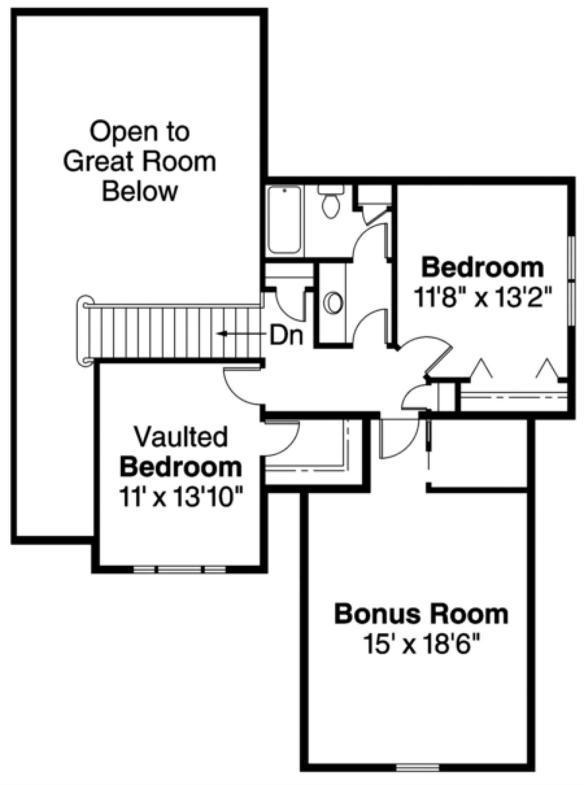 Floorplan 2 for House Plan #035-00154
