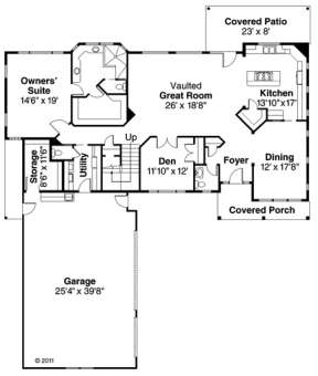 Floorplan 1 for House Plan #035-00155
