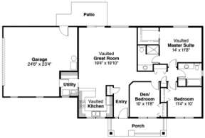 Floorplan 1 for House Plan #035-00157