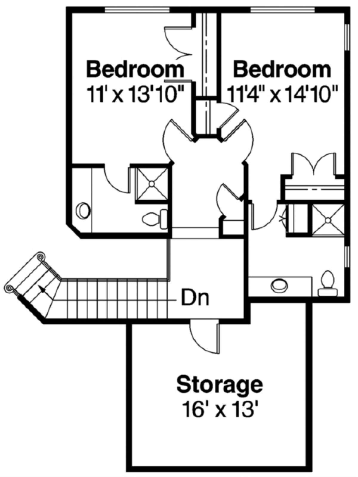 Floorplan 2 for House Plan #035-00158
