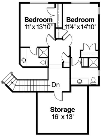 Floorplan 2 for House Plan #035-00158