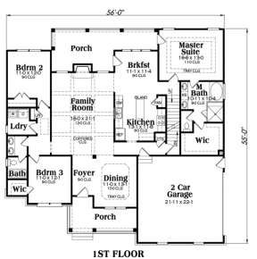 Main Floor for House Plan #009-00064