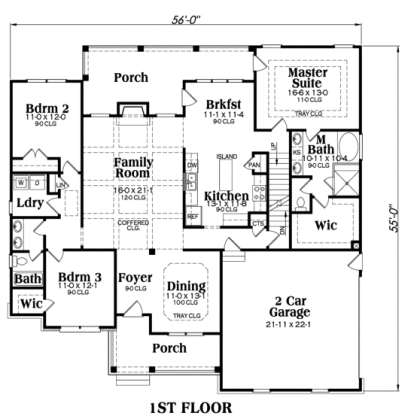 Main Floor for House Plan #009-00064
