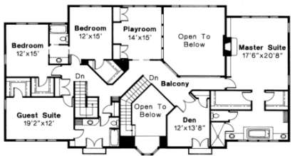 Second Floor for House Plan #035-00162
