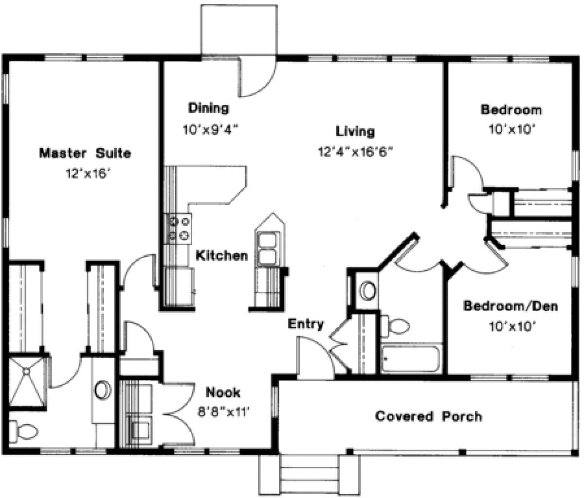 Floorplan for House Plan #035-00163