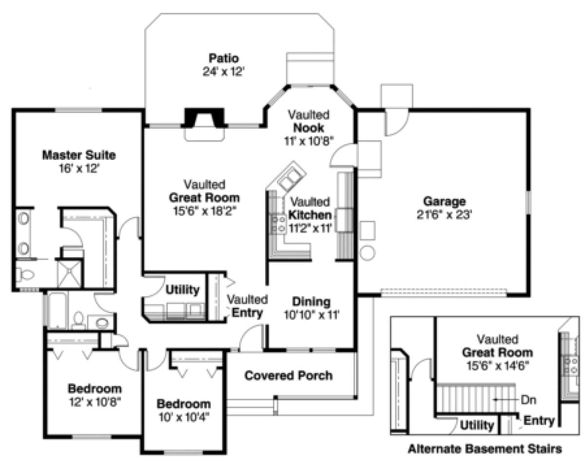 Floorplan for House Plan #035-00164