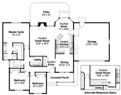 Floorplan for House Plan #035-00164