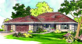 Ranch House Plan #035-00165 Elevation Photo