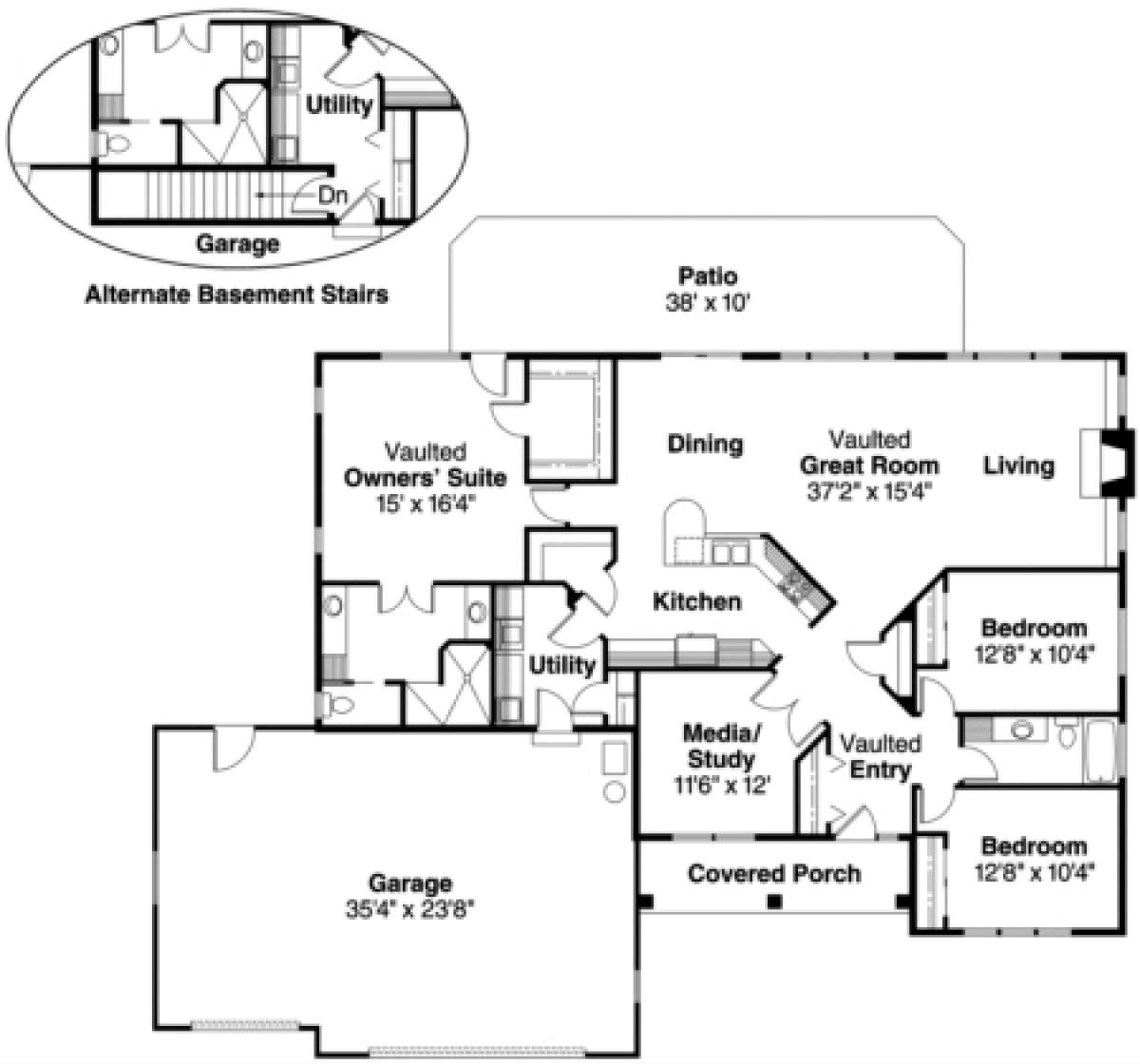 Floorplan for House Plan #035-00165