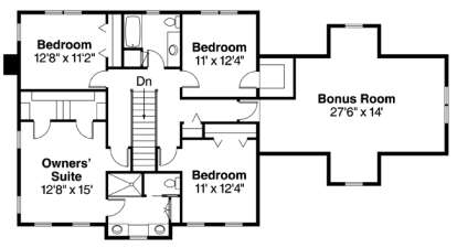 Floorplan 2 for House Plan #035-00166