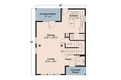 Main Floor for House Plan #035-00167