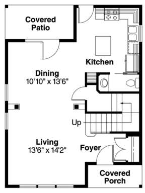 First Floor for House Plan #035-00167