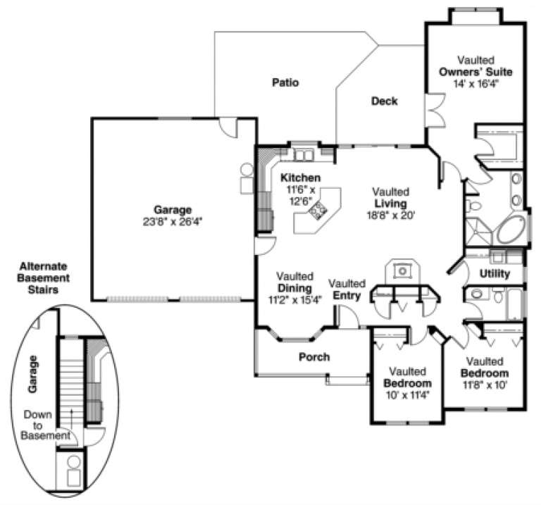 House Plan House Plan #819 Drawing 1