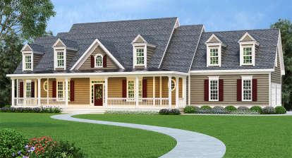 Cape Cod House Plan #009-00065 Elevation Photo