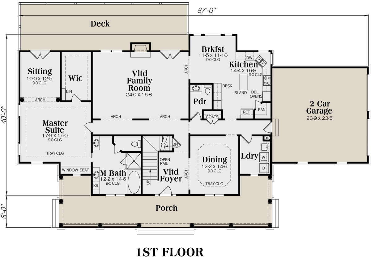 Main Floor for House Plan #009-00065