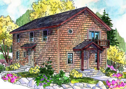 Cottage House Plan #035-00169 Elevation Photo