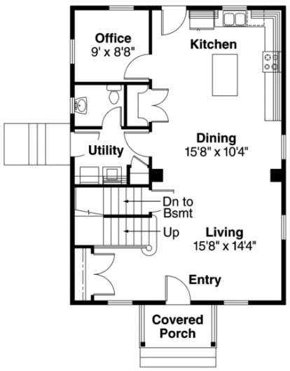 House Plan House Plan #820 Drawing 1