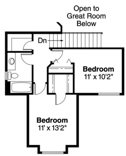 Second Floor for House Plan #035-00170