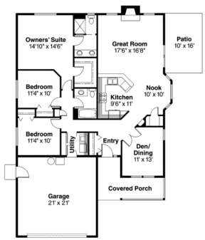 Floorplan for House Plan #035-00172