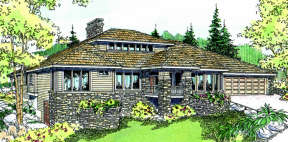 Craftsman House Plan #035-00173 Elevation Photo
