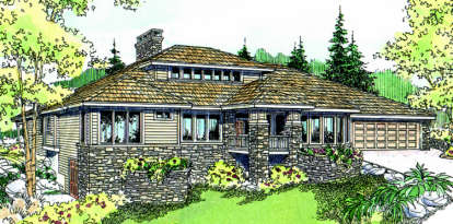 2 Bed, 2 Bath, 2350 Square Foot House Plan - #035-00173
