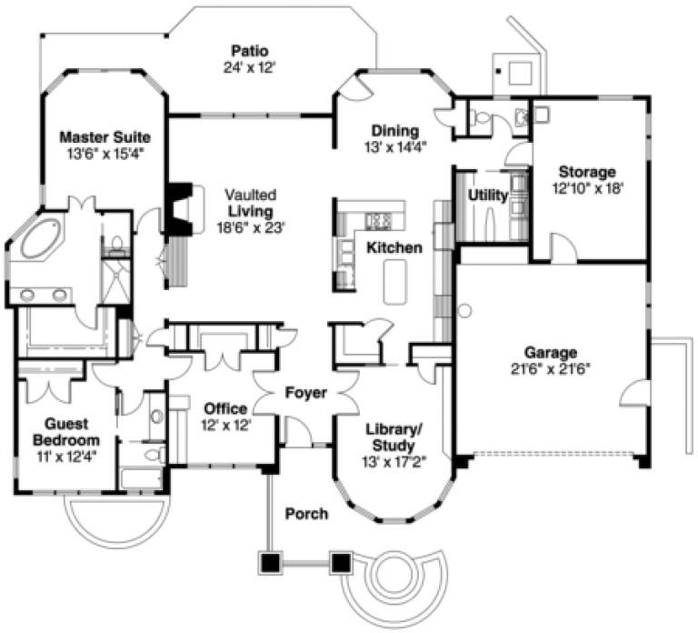 House Plan House Plan #824 Drawing 1
