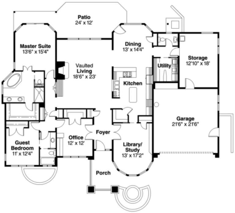 House Plan House Plan #824 Drawing 1