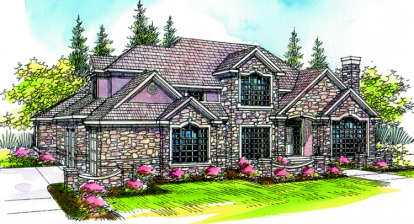 4 Bed, 3 Bath, 4030 Square Foot House Plan - #035-00175