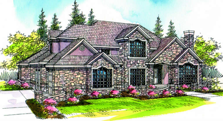 European House Plan #035-00175 Elevation Photo