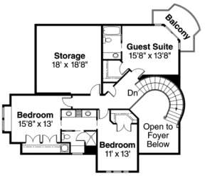 Second Floor for House Plan #035-00175