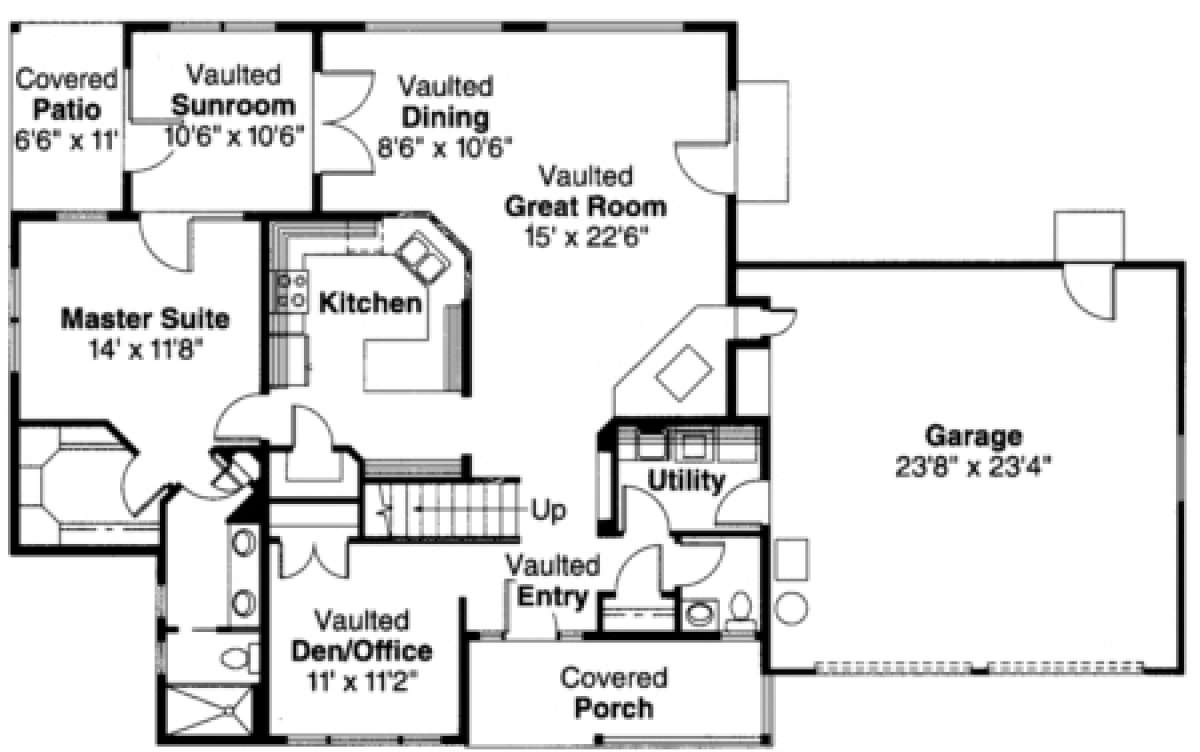 First Floor for House Plan #035-00178