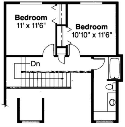 Second Floor for House Plan #035-00178