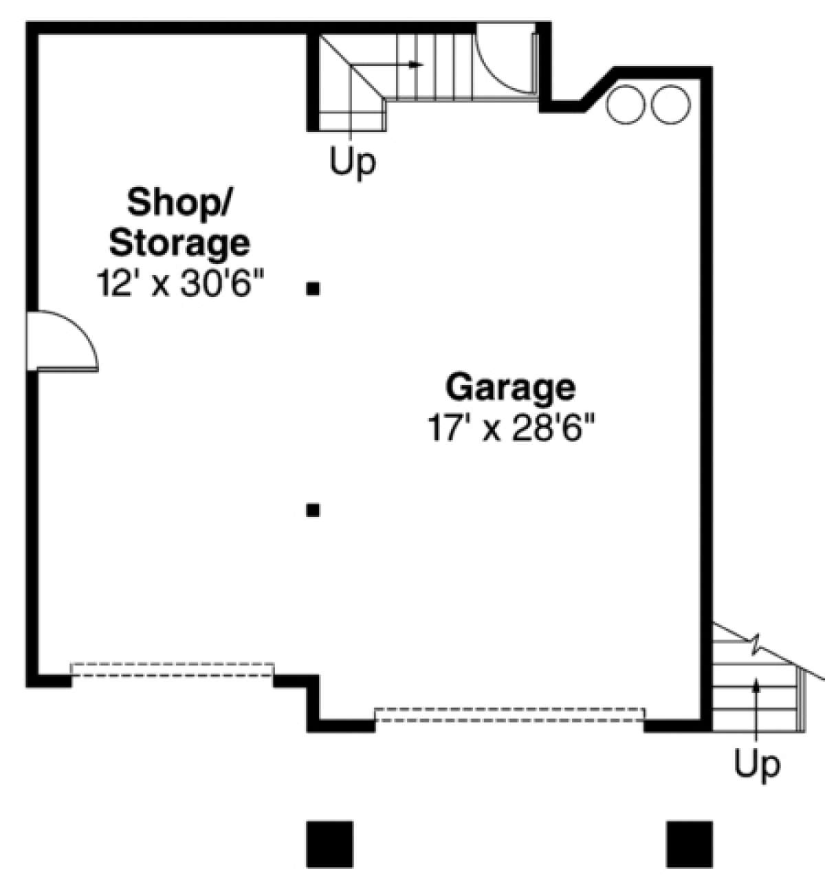 Garage Floor for House Plan #035-00179