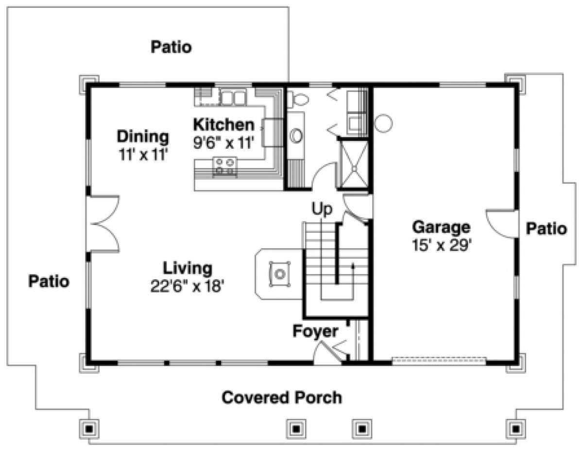 Floorplan 1 for House Plan #035-00180