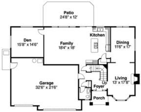 Floorplan 1 for House Plan #035-00181